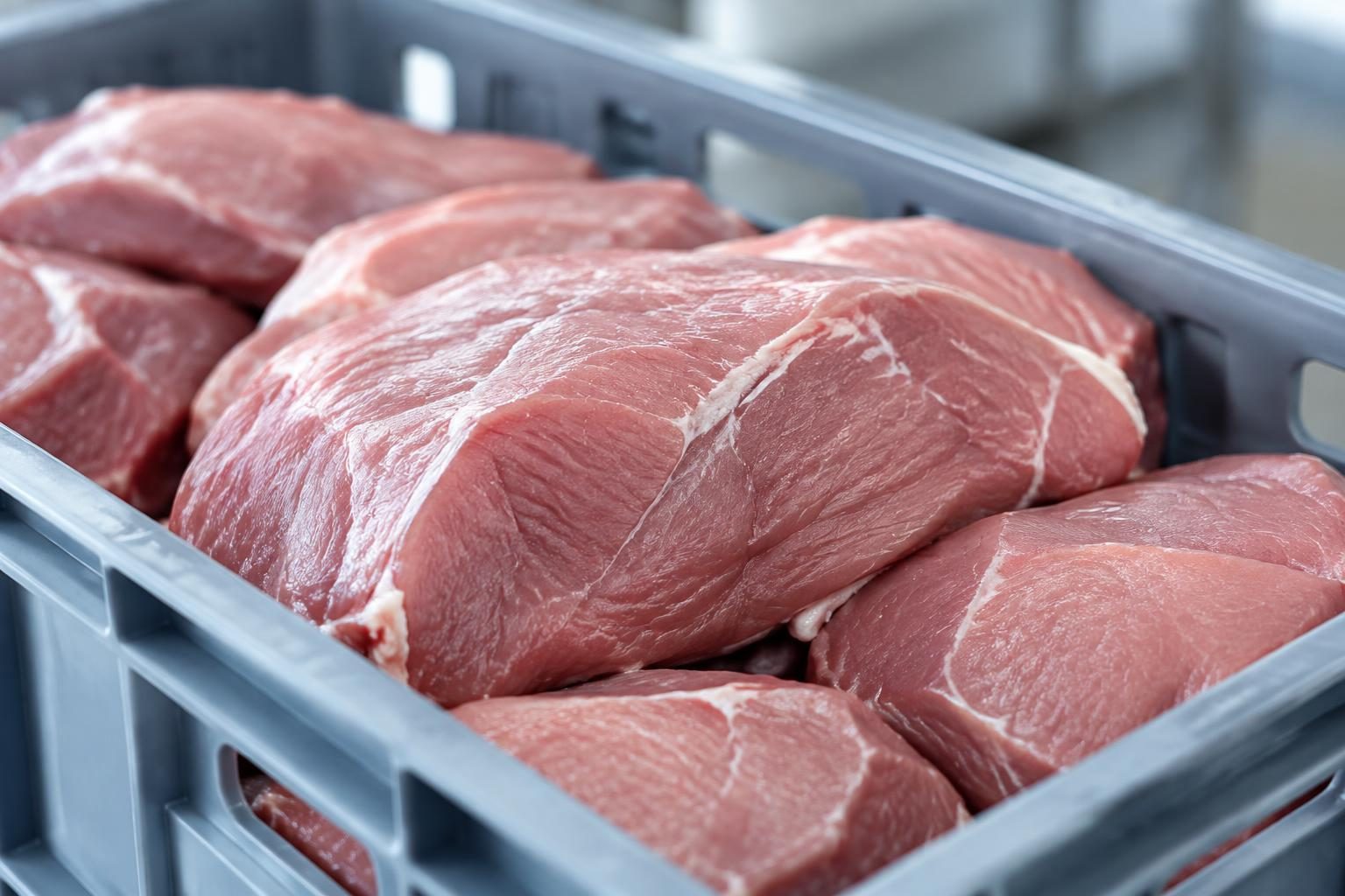 Chilled trimmed veal cuts prepared for wholesale supply