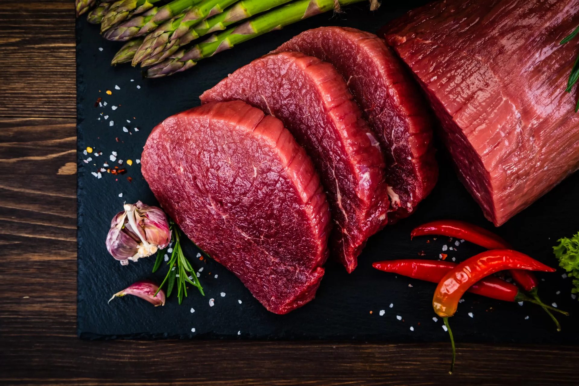 Frisches Jungbullenfleisch